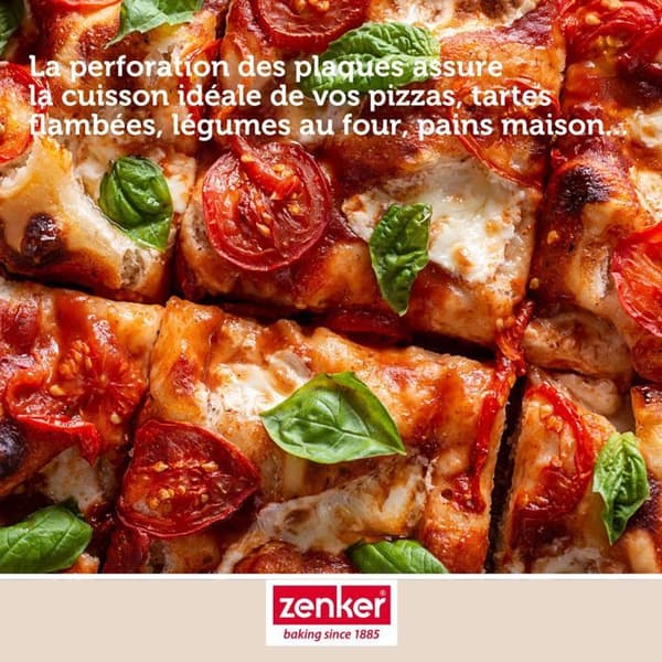 Set med 2 perforerade bakplåtar i rostfritt stål Zenker Special Cooking