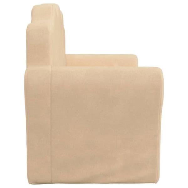 Barnsoffa 2 platser krämig mjuk plysch