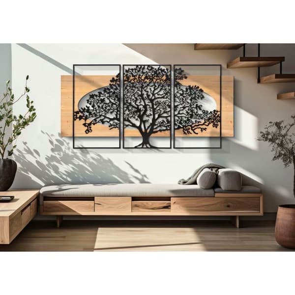 Väggdekoration Mauro Ferretti Tree Ferro (x3)