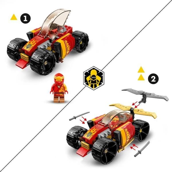 LEGO® NINJAGO 71780 Kais Ninja Race Car – Evolution, Leksaksbil, 2-i-1