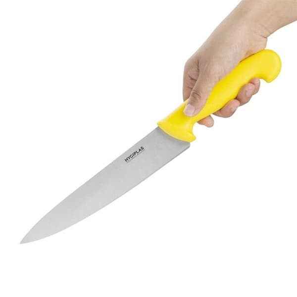 Gul professionell kockkniv - 21,5 cm - Hygiplas