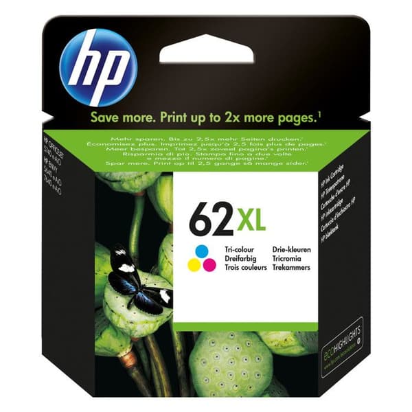 HP 62XL C2P07AE#ABE Bläckstrålepatron - Trefärgad - Bläckstråle
