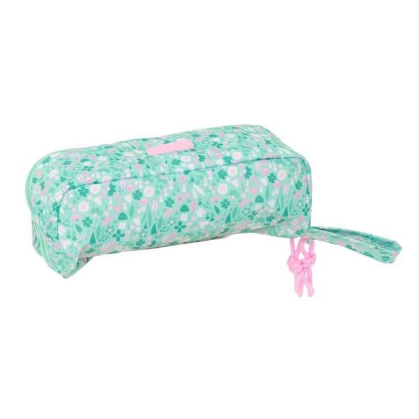 Fyrkantig skolåda - safta - Stor kapacitet - 22x10x10 cm - Mint - Hållbar polyester