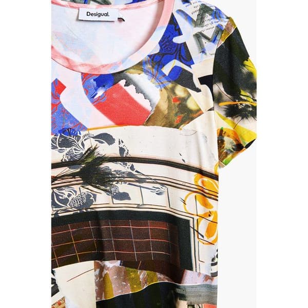 T-shirt dam Desigual Collage