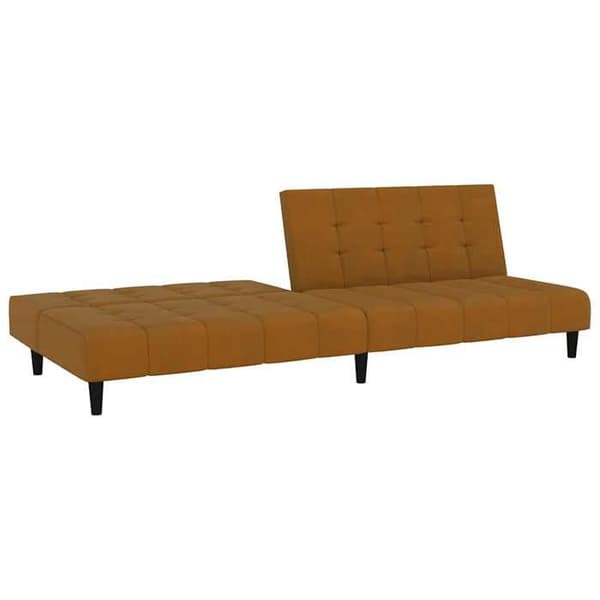 vidaXL 2-sits soffa med sängfunktion i brun sammet 375771
