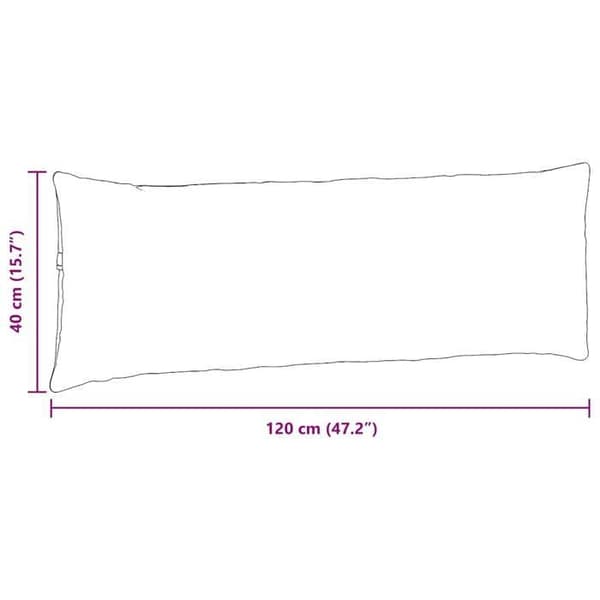 Coussin Vidaxl Soffkuddar 2 st Röd 120 x 40 cm tyg