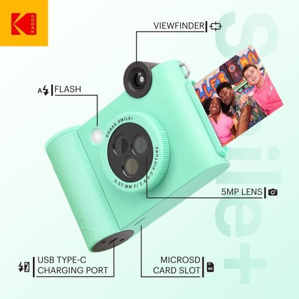 Instant Print Digital Camera - KODAK - Smile+ - Grön