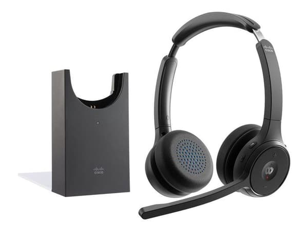 Headset - Bluetooth - trådlöst - Cisco - Cisco Headset 722 - Headset - on-ear - Bluetooth - trådlöst - kolsvart
