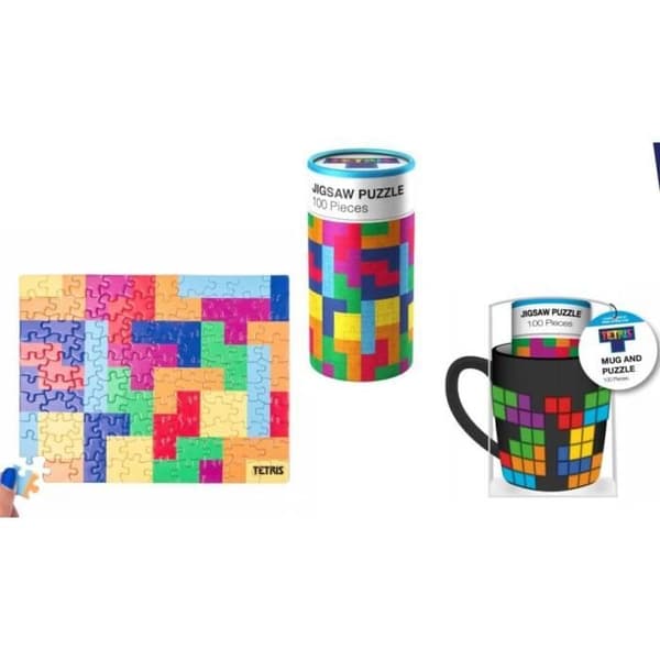 Mugg - Tetris - Keramik - Cylindrisk - Pussel 100 bitar