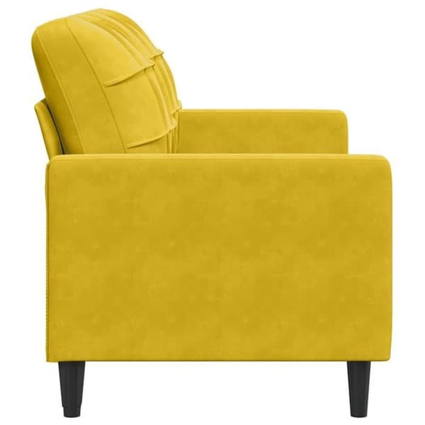 vidaXL 2-sitssoffa Gul 140 cm Sammet 4007630