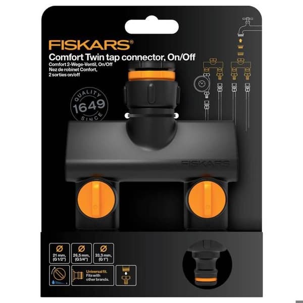 Fiskars 1070577 Comfort Vattendistributör 2-vägs med reglageventil