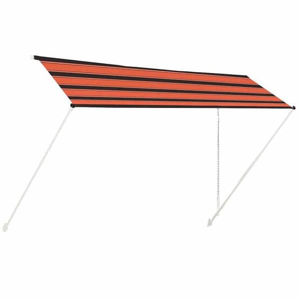 vidaXL Fällbart markis 400x150 cm Orange och brun 145899