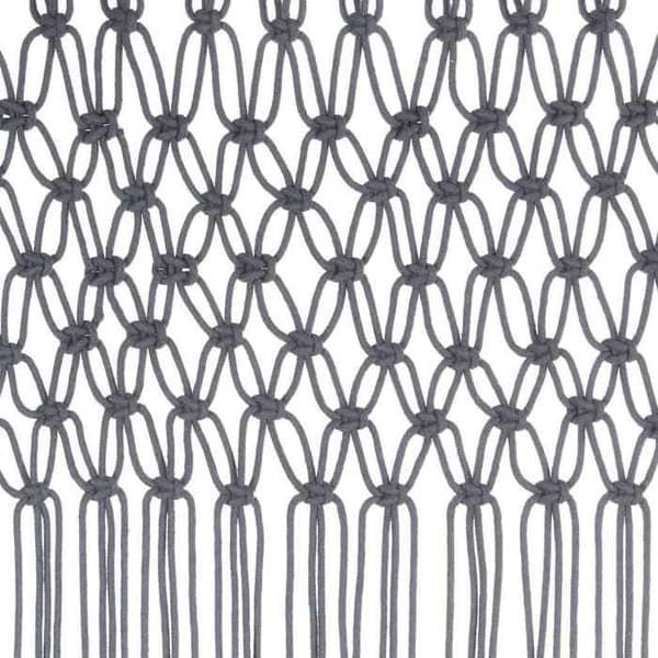 vidaXL Macrame Gardin, Antracit 140x240 cm Bomull