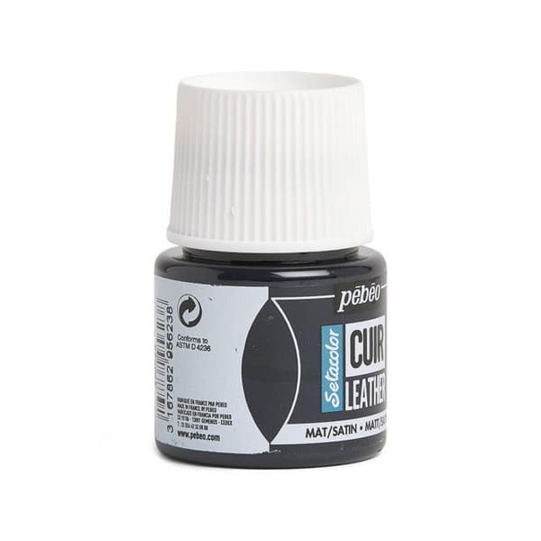 Läderfärg - PEBEO - Setacolor - 45 ml - Extrem svart - Akryl