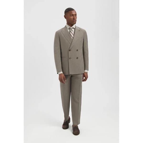 Blazer Michael Kors Randig Resa DB - brun