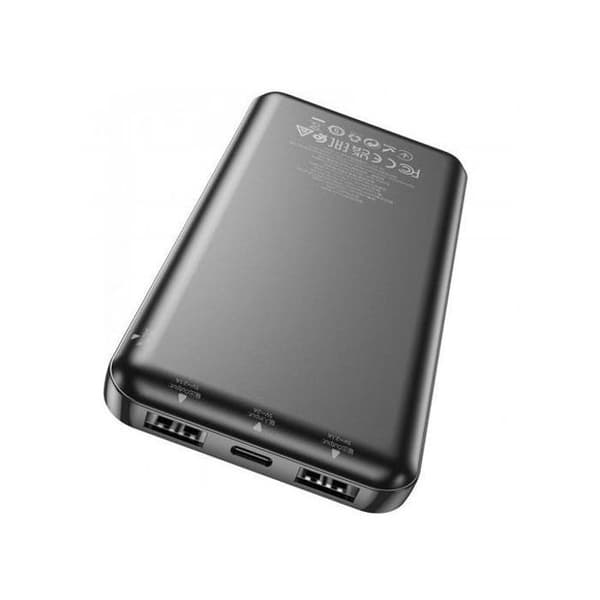 Extern batteri - HOCO - J100 - 10000mAh - Snabbladdning - USB x2 - Svart