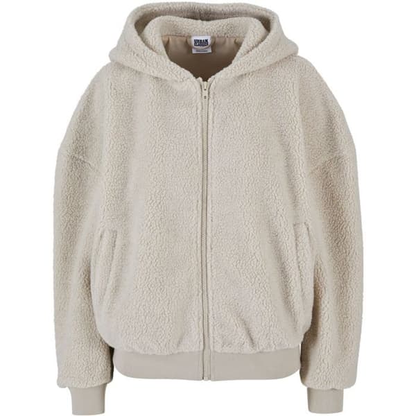 Urban Classics Dam - Oversized Sherpa Zip Hoody Jacka