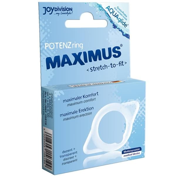 Penisring - MAXIMUS - Medium - Elastisk - Vit - För vuxna