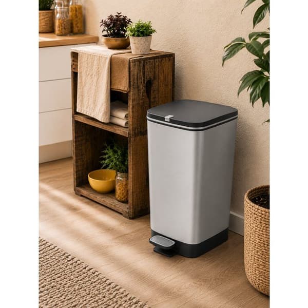 KIS Chic Pedal Bin - 42,5L - Rostfritt stål Look