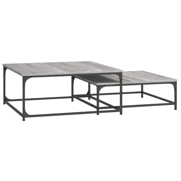 vidaXL Häckande soffbord 2 st Sonoma Grey Engineered Wood 832821