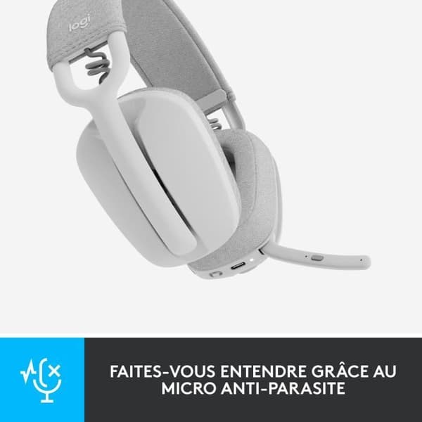Hörlurar - Trådlösa - Logitech - Zone Vibe 100 - Bluetooth - Störningsskydd - Vit