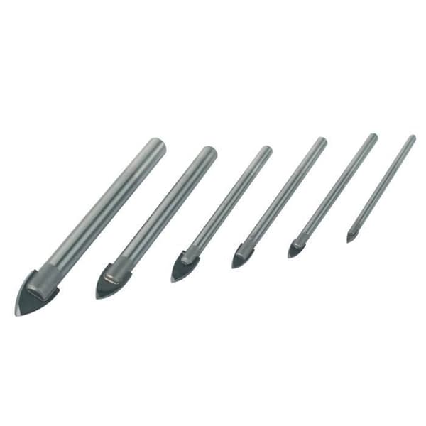 Glasborr - MANNESMANN - Set om 6 - Stål - Diameter 3, 4, 5, 6, 8, 10 mm