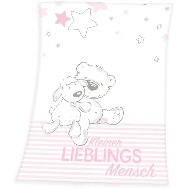 HERDING Baby Best polyesterfilt - Rosa - 75 x 100 cm