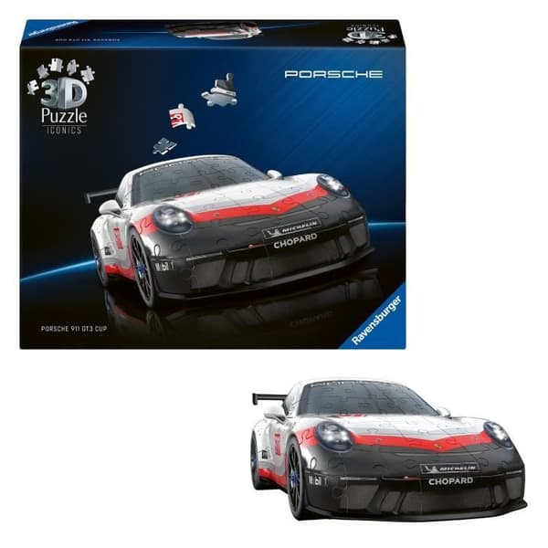 Puzzle 3D Ikoner - Porsche 911 GT3 Cup