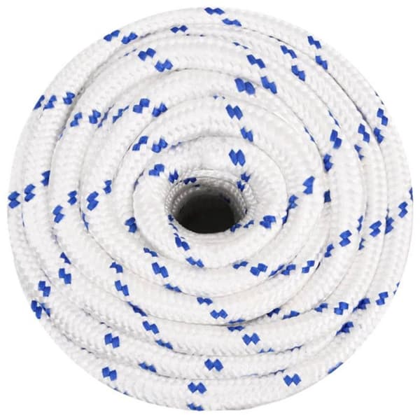 152314 vidaXL Båtline Vit 20 mm 25 m Polypropylen