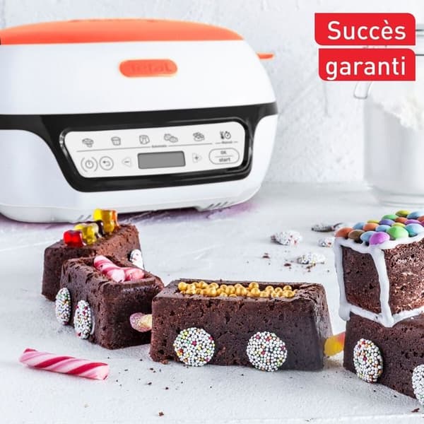 Maskin för småkakor - TEFAL - KD804510 - Vit och korall - 5 program - 1200 Watt