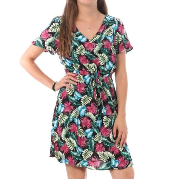 Svart blommig klänning dam Vero Moda Easy 10286751