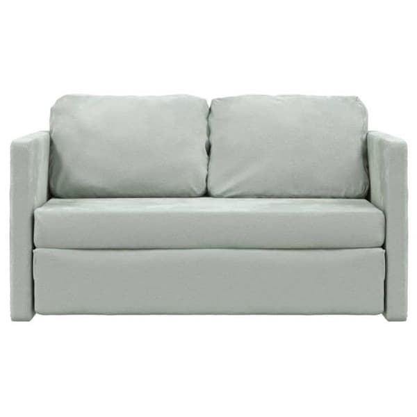 vidaXL 2-i-1 bäddsoffa ljusgrå 122x204x55 cm Sammet 353957