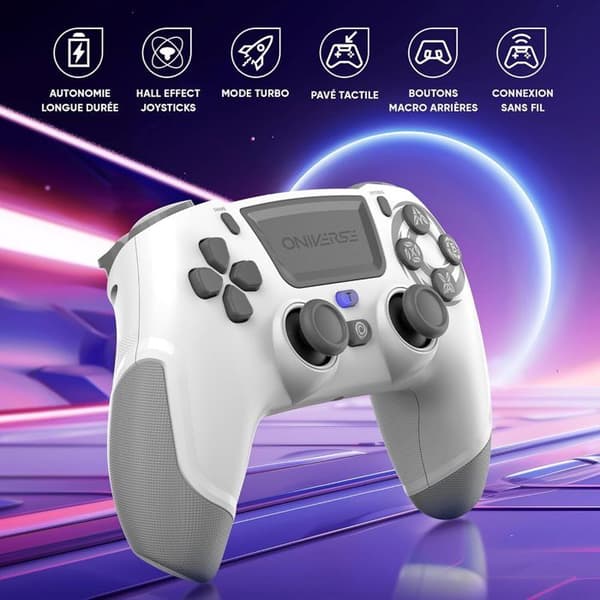 Spelkontroll - ONIVERSE - Revolt - Multi-plattform PS4/PC/Android/iOS - Hall Effect joysticks - 6-axlig gyroskop