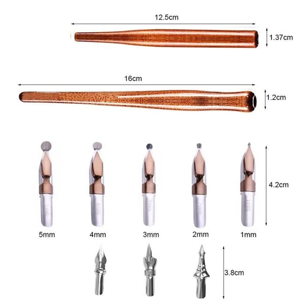 Fjäder - kalligrafipennhållare - kalam - bambu - isograf Mialover - MYDE-062