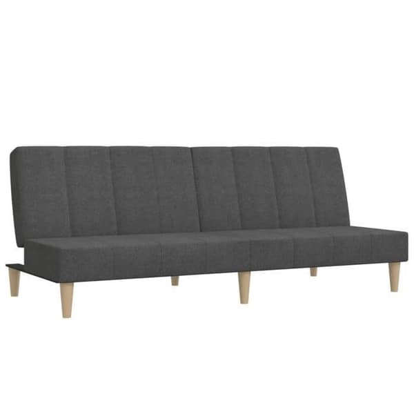 vidaXL 2-sits bäddsoffa mörkgrå tyg 375866