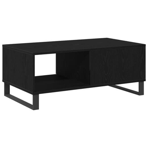 Svart trä soffbord 90x50x36,5 cm Ingenjörsträ