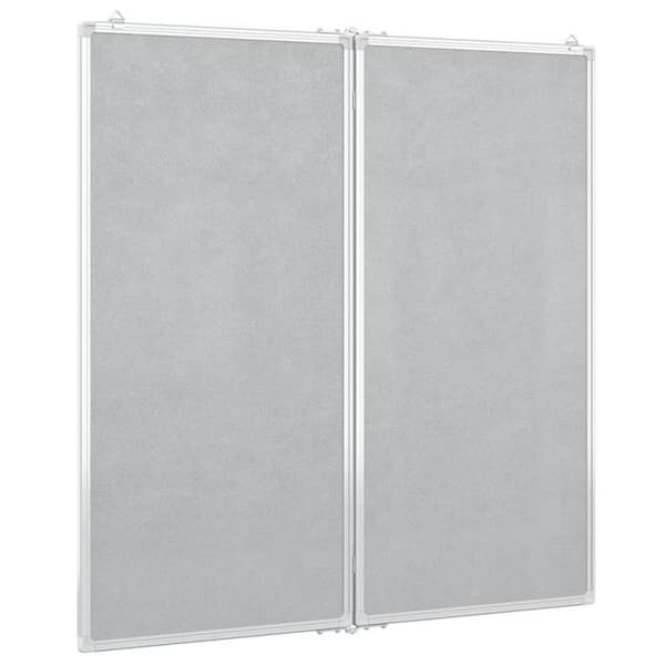 Fällbart magnetiskt whiteboard 100x100x1,7 cm aluminium