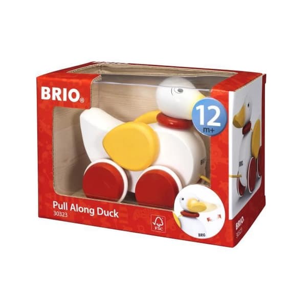 Träleksak - BRIO - Pull Duck - Blandat - Från 1 år