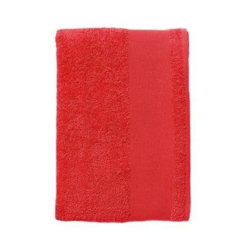 Handduk - Sol's - Bayside - 100% bomull - 70x140 cm - Röd
