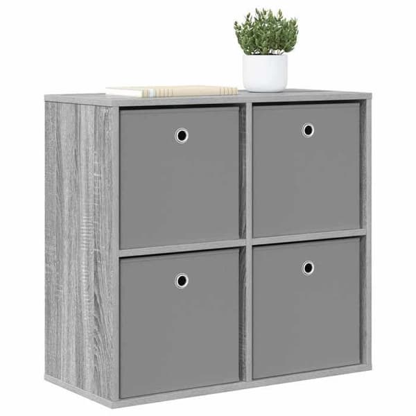 vidaXL Buffé med låda Grå Sonoma 68,5 x 32 x 67 cm 8000545