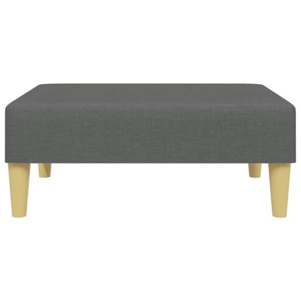 Fotpall - Mörkgrå - 77x55x31 cm - Hållbart tyg - Modern design