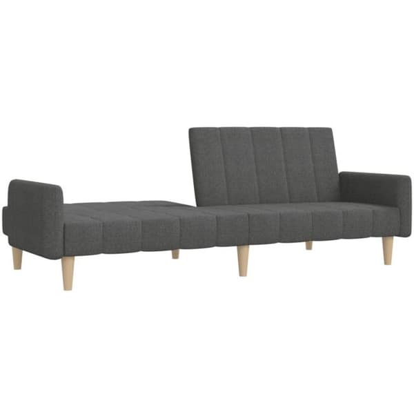 vidaXL 2-sits bäddsoffa mörkgrå tyg 375759