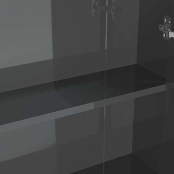 vidaXL Badrumsspegelskåp 60x15x75 cm MDF Blank Grå