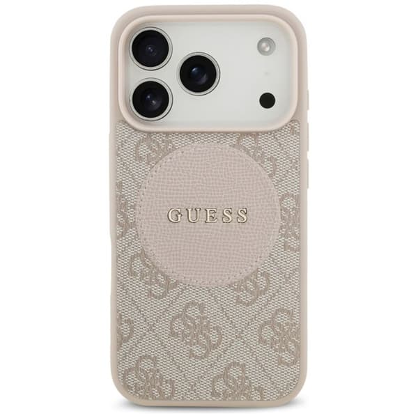 Coque Guess 4G Circle Classic Logo MagSafe för iPhone 17 Pro - Rosa