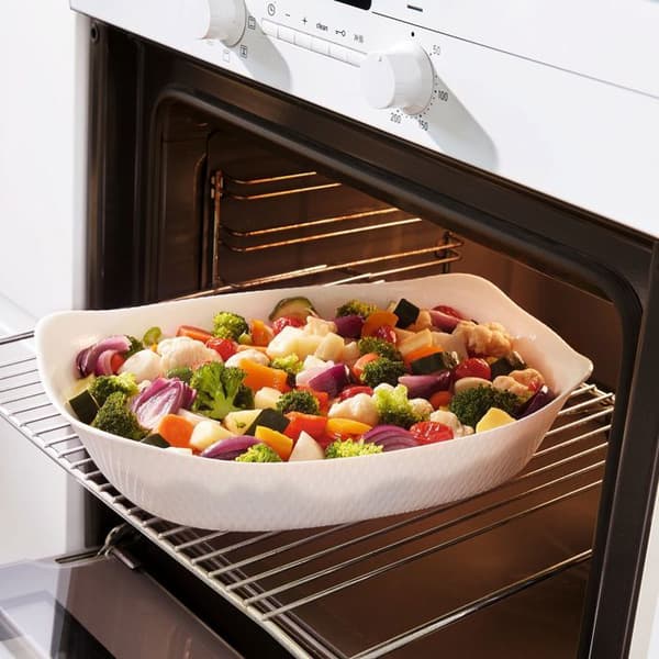 Vit ugnsform 34 x 25 cm Smart Cuisine Wavy - Luminarc
