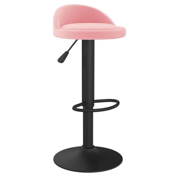vidaXL Barstolar set om 2 rosa sammet 333606