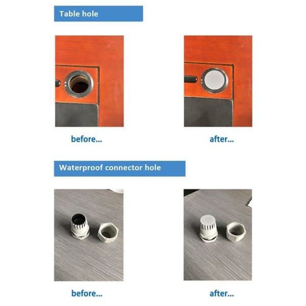 Datormöbel - ECSING - Hålpluggar - Vit - Ø 10–10,5 mm - Höjd 11 mm