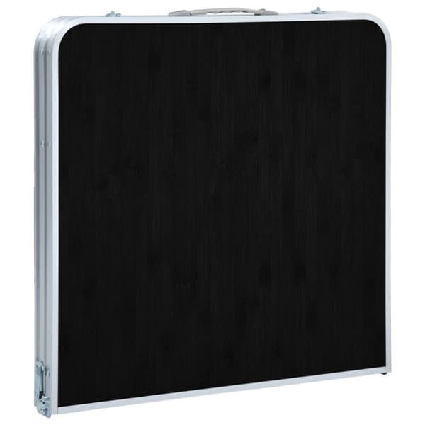 Fällbart campingbord - vidaXL - Aluminium - 120x60 cm - Grå - Höjdjusterbart