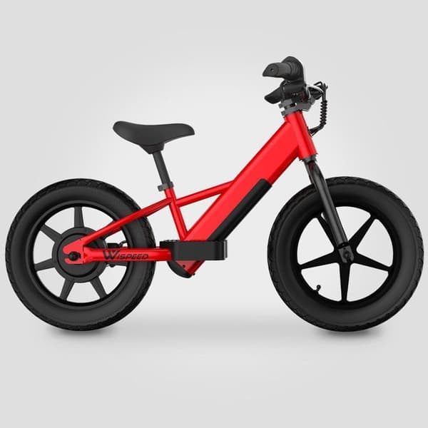 Elcykel för barn - WISPEED - WIKIDS - Hastighet 8 km/h - Räckvidd 5 km - Hjul 14" - Röd