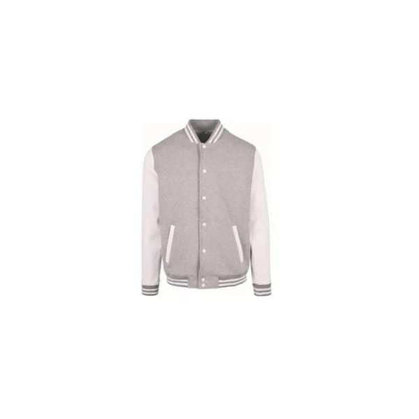 Bomber baseball Bygg ditt varumärke College - heather grey / vit